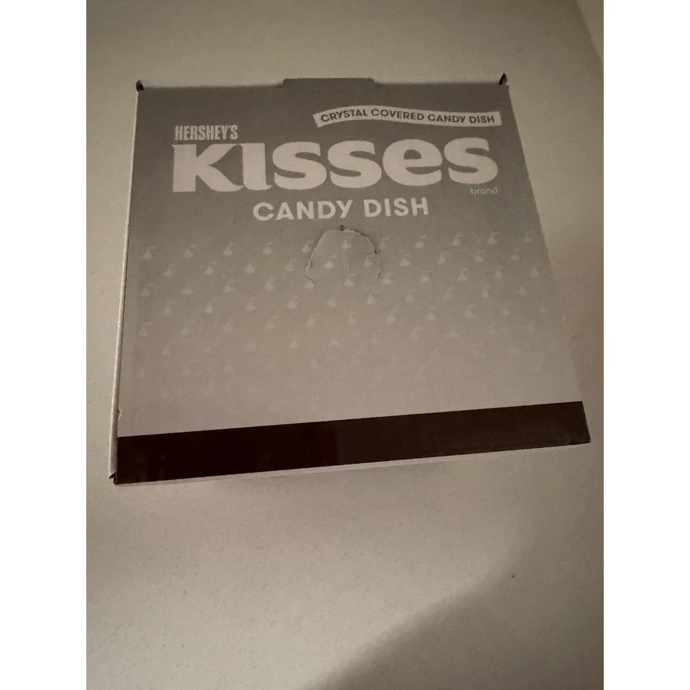 Hershey's Kisses Clear Crystal Covered Candy Dish by Godinger New in Box 5x5